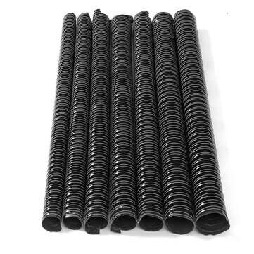 Black Air Ducting Pipe Flexible Silicone Hose 1M Length Hot And Cold Cooling Transfe... (SIZE: 45MM)