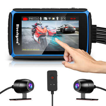 Blueskysea DV988 Motorcycle Dash Cam GPS WiFi Camera with Touch Screen Dual 1080P Lens ... (TYPE: 1)