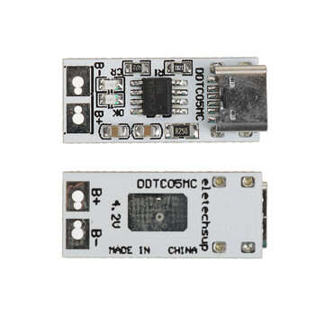 DDTC05MC Type-C USB 5V to 4.35V Li-ion Li-Po Lithium Battery Charger Module for 3.8V 18650 Cell Phon