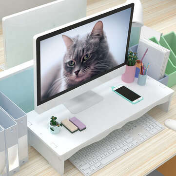 PVC Monitor LED LCD Computer Stand Moisture Proof Riser Desktop Holder File Storage Drawer Monitor H