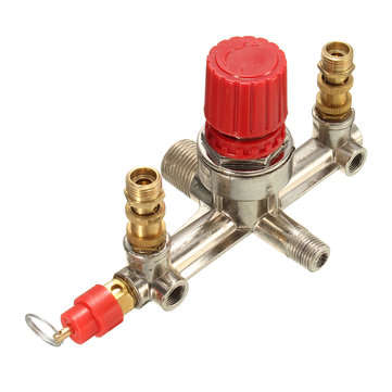 Air Compressor Pressure Control Switch Valve Manifold Regulator with Gauges Relief