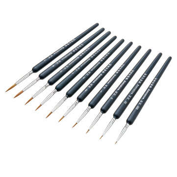 10pcs Hook Line Pen Set Watercolor Brush Painting Set Fine Detail Art Brush Painting Stationery Scho