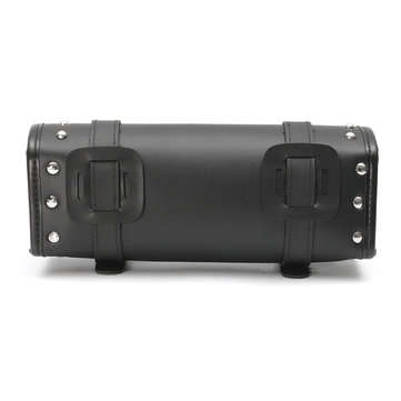 Black Motorcycle Front Rear Fork Tool Saddle Bag For Harley Softail Sportster Dyna