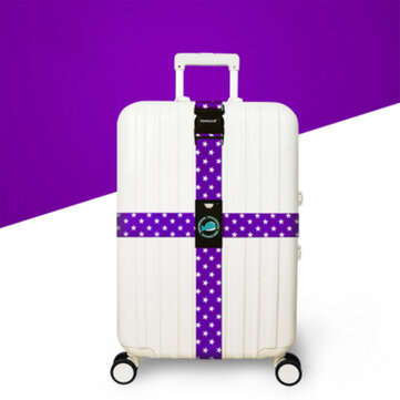 Honana Colorful Cross Luggage Strap Suitcase Belts Travel Tags Access... (LUGGAGE STRAP: PURPLESTAR)