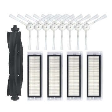 13pcs Replacements for 360 S5 S7 Vacuum Cleaner Parts Accessories Main Brush*1 Side Brushes*8 HEPA F
