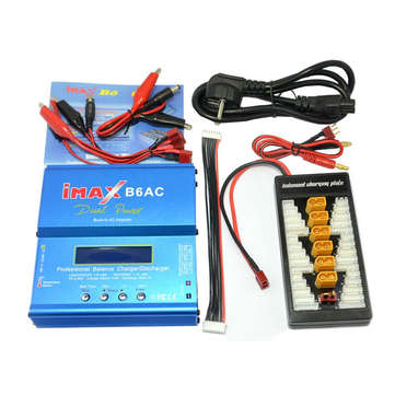 iMAX B6AC 80W 6A Dual Balance Charger Discharger With XT60 ... (PLUG: EUPLUG | TYPE5: XT60PLUGBOARD)