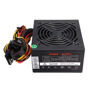 1000W Power Supply PSU PFC Silent Fan ATX 24-PIN PC Computer Gaming AU (COLOR.: BLACK)