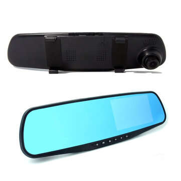 4.3 Inch Dual Lens 1080P Car DVR Dash Cam Video Recorder Rear View Mirror Camera