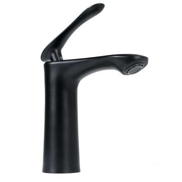 Matte Black Bathroom Sink Faucet Basin Cold/Hot Mixer Tap Single Handle