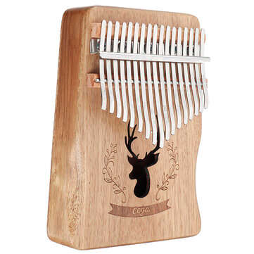 17 key Gauntlets Thumb Piano Mahogany Kalimba Wood Acoustic Musical Instrument for Beginner With Acc