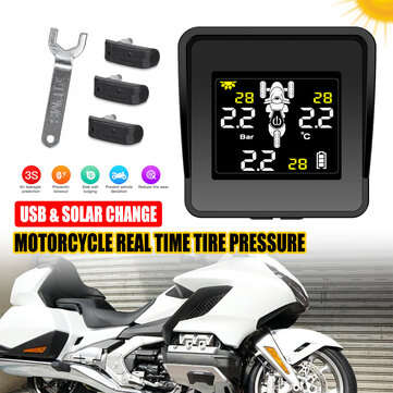 Solar Waterproof TPMS Tricycle Motorcycle Real Time Tire Pressure Monitoring Sys... (TYPE: INTERNAL)