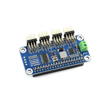 Servo Driver HAT (B) Servo Drive Board Right Angle Pinheader for Raspberry Pi 16-Channel 12-bit I2C