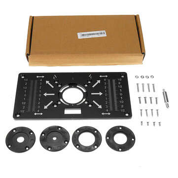 Aluminum Router Table Insert Plate with Rings and Screw For Woodworking Benches T... (TYPE: DZB-H-2)