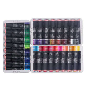 KALOUR 120 Color Pencil Set Professional Smooth Oil Color Drawing Pencil Kit Rich Pigment for Adult