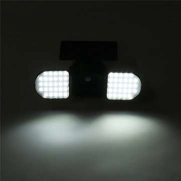 56 LED Solar Dual Head Motion Sensor Light Outdoor Garden Adjustable Spotlight