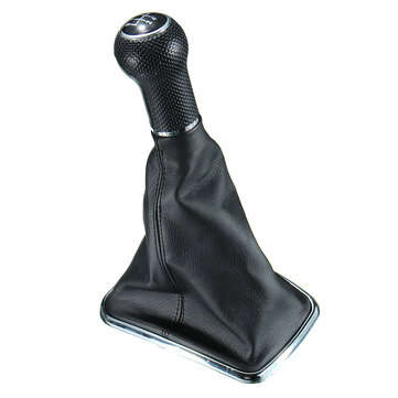 5 Speed Gear Shift Knob Shifter Manual Car Lever with PU Leather Gaitor Boot For VW Mk4 Golf GTI R32