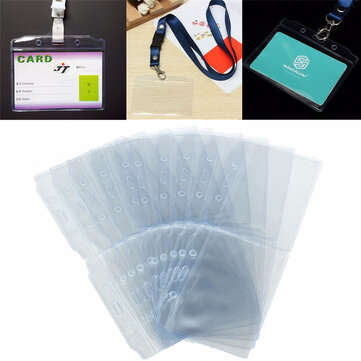 20pcs/set  Pouch Holders PVC Plastic Clear Bags Pockets Wallet ID Card Pass Badge Holder Bag Invitat