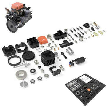 Toyan FS S100AC RC Engine DIY Kit Four-Stroke Methanol Engine for 1:10 1:12 1:14 RC Car Boat Plane R