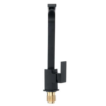 Modern Black Kitchen Sink Taps Mixer Tap Single Lever Basin Brass Mono Faucet