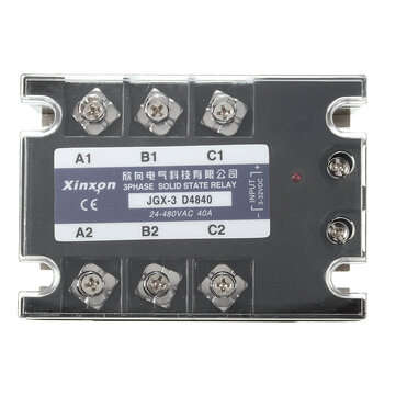JGX-3 D4840 Three Phase Solid State Relay SSR DC-AC 40A Input 3-32VDC 24-480VAC