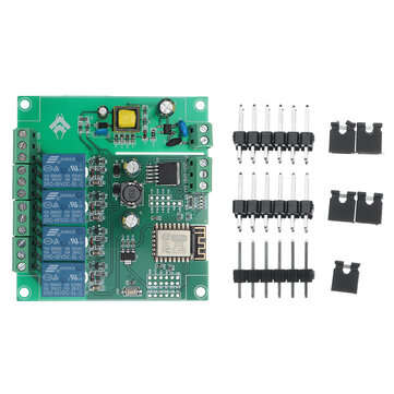 AC/DC Power Supply ESP8266 WIFI Four-way Relay Module ESP-12F Development Board Secondary Developmen