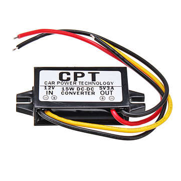 CPT-UL-1 Waterproof 12V to 5V 3A 15W DC to DC Converter Regulator CPT Car Power Converter Step Down