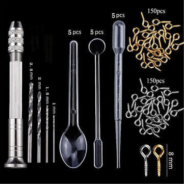 381Pcs DIY Crystal Epoxy Resin Mold Bracelet Pendant Jewelry Handmade Silicone Mold Set