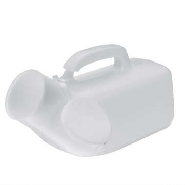 1200ML Portable Urinal Handheld Urinal Thickened Plastic Urinal Outd... (TYPE: WOMEN | COLOR: WHITE)