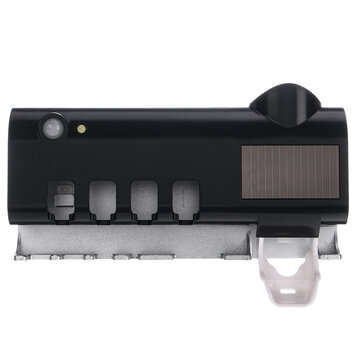 UV Light Toothbrush Holder Sterilizer Cleaner Automatic Toothpaste Dispenser (COLOR: BLACK)