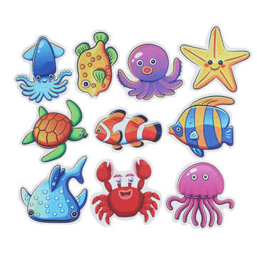 Anti-Slip Bathtub Stickers Baby Shower Waterproof Sticker Ocean Fish Non-skid Adhe... (TYPE.: TYPE1)