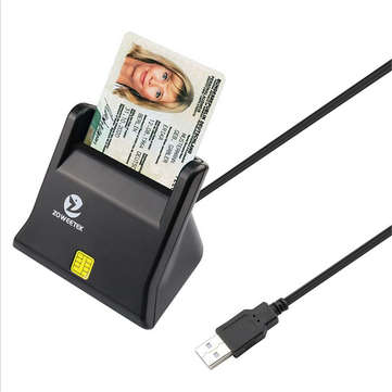 Zoweetek ZW - 12026 - 3 EMV USB Smart Card Reader Writer DOD Military USB