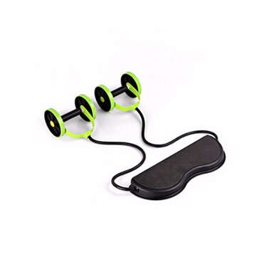 Abs Exercise Wheels Roller Stretch Elastic Abdominal Pull Rope Abdominal Muscle Trainer Home Fitness