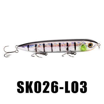 SeaKnight SK026 Pencil 1PC 26g 128mm Fishing Lure Topwater Artrificial Bait Hard... (COLOR.: STRIPE)