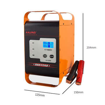 ANJING 600W 12V/24V 25A Pulse Repair Battery Charger Lithium Battery Lead-Acid Agm Gel Wet For Car M