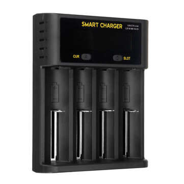 Bmax 3.7V 18650 4 Slot USB Battery Charger 5V2A LCD/USB with LED Indicator for Li-ion Ni-MH/Ni-Cd Re