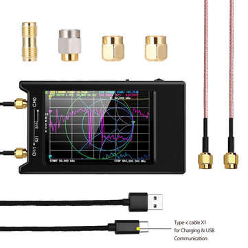 NanoVNA-H4 4" LCD 50KHz~1.5GHz VNA HF VHF UHF UV Vector Network Analyzer