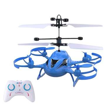 Mini 4CH RC Helicopter With LED Light Gesture Sensing Hovering Induct... (VERSION: BNF | COLOR: RED)