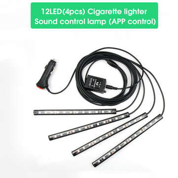 12/18LED RGB Car Interior Atmosphere Footwell Strip Ligh... (LED QUANTITY: 12LED | TYPE: APPCONTROL)