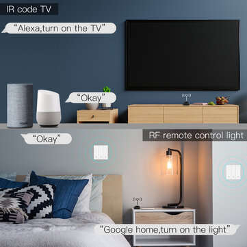 MoesHouse RF IR WiFi Universal Remote Controller RF Appliances Tuya Smart Life App Voice Control via
