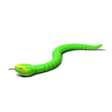 Creative Simulation Electronic Remote Control Realistic  RC Snake Toy Prank Gift ... (COLOR.: GREEN)