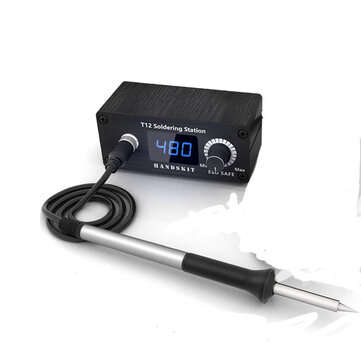 HANDSKIT T12 Soldering Station DC 19V-24V 72W Temperature Controller Digital Electronic Soldering St