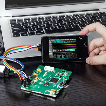 LA104 Digital Logics Analyzer 2.8 inch Screen 4 Channels Oscilloscope SPI IIC UART Programmable 100M