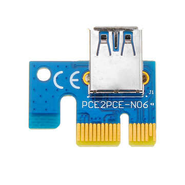 PCI Express PCI-E 1X to 16X Riser Card 6Pin PCIE USB3.0 SATA Expansion Cable for Miner Mining BTC De