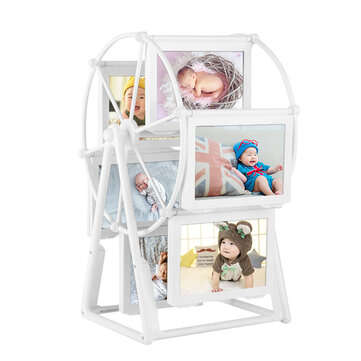 Ferris wheel Photo Frame 12Pcs 5 Inch Photo Windmill Retro Relief As... (TYPE: FLAT | COLOR.: WHITE)