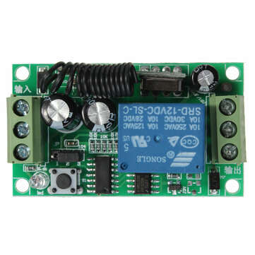 Geekcreit 433MHz DC 12V 10A Relay 1CH Channel Wireless RF Remote Control Switch Transmitter With R