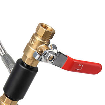 24 Inch CGA320 High Pressure Hose Switch Valve Lever with Gauge CO2 Fill Station for Fill SodaStream