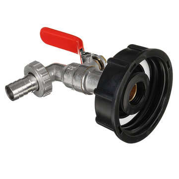 TMOK 1/2 Inch S60x6 IBC Water Tank Adapter Tap Outlet Replacement Valve Fitting for Garden Water Con