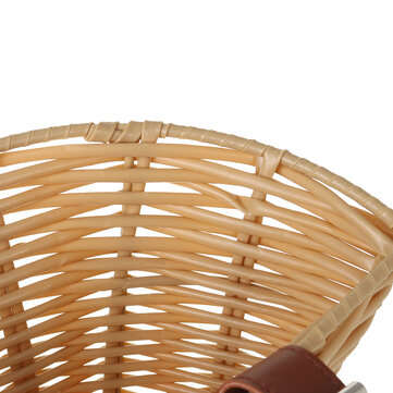 Vintage Rattan Wicker Children Bike Basket Bicycle Front Storage Hampers Outdoor Cycling