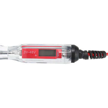 3-48V Car Digital Electric Voltage Tester Pen Probe Detector Diagnostic Tool with LCD Screen Spring