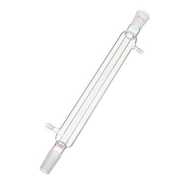 300mm 24/40 Glass Straight Liebig Condenser West Condenser Lab Distillation Glassware